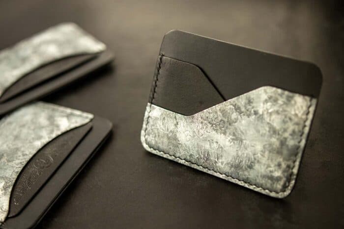 Portcard mini Bisanzio gri cu negru