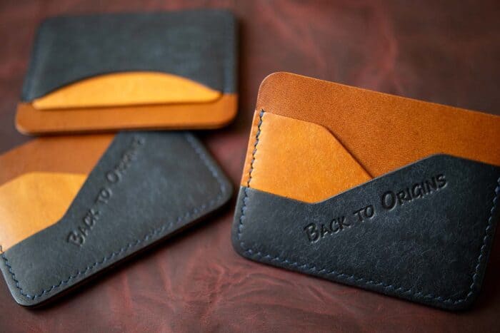 Portcard mini Maya albastru si maro