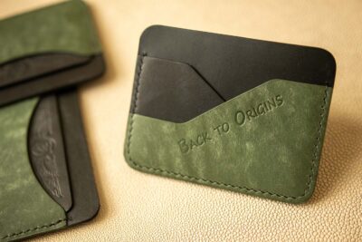 Portcard mini Maya verde si negru